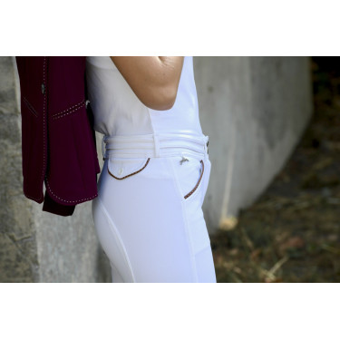Pantalon Pénélope Point Sellier Wit Pantalon Pénélope Point Sellier Wit