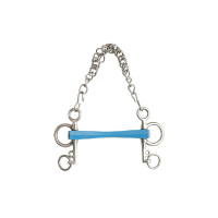 Mors pelham Metalab Flexi recht korte scharen Blauw
