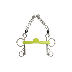 Mors pelham Metalab Flexi Soft halve maan lange scharen