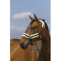 Halster Equithème Nylon Schapenvacht Zwart / wit