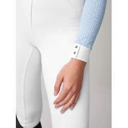 Wedstrijdpolo LeMieux Olivia lange mouwen Mist Blauw