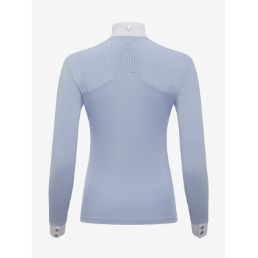 Wedstrijdpolo LeMieux Olivia lange mouwen Mist Blauw