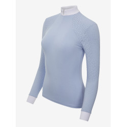 Wedstrijdpolo LeMieux Olivia lange mouwen Mist Blauw