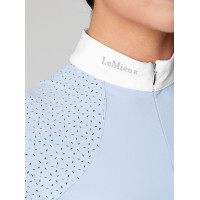 Wedstrijdpolo LeMieux Olivia met korte mouwen Marineblauw