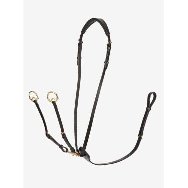 Martingaal met ringen Kudos LeMieux Bruin / messing