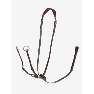 Martingaal met ringen Kudos LeMieux Havanna / zilver Bruin Martingaal met ringen Kudos LeMieux Havanna / zilver Bruin