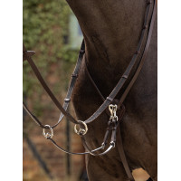 Martingaal met ringen Kudos LeMieux Havanna / zilver Bruin