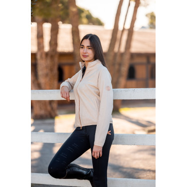 Veste polaire Zelda Horze femme Beige tapioca
