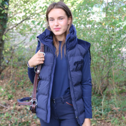 Mouwloze bodywarmer Pénélope Sonia Marineblauw Mouwloze bodywarmer Pénélope Sonia Marineblauw
