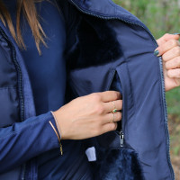 Mouwloze bodywarmer Pénélope Sonia Marineblauw