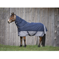 Equithème TYREX 600 D deken Marine / grijs Blauw Equithème TYREX 600 D deken Marine / grijs Blauw