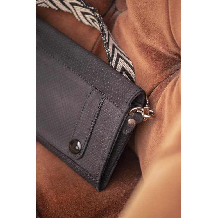 Phone Pocket Pénélope perforatieleer zwart Phone Pocket Pénélope perforatieleer zwart