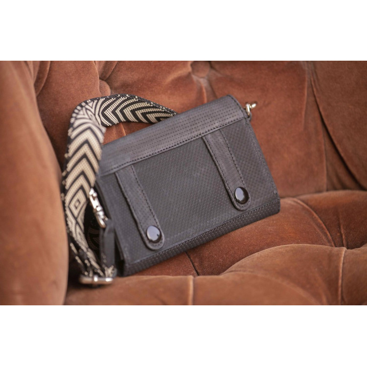 Phone Pocket Pénélope perforatieleer zwart Phone Pocket Pénélope perforatieleer zwart