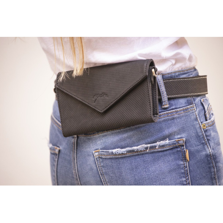 Phone Pocket Pénélope perforatieleer zwart Phone Pocket Pénélope perforatieleer zwart