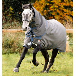 Horseware Rhino Hexstop Plus Vari-Layer Turnout 250g Deken Grijs / indigo