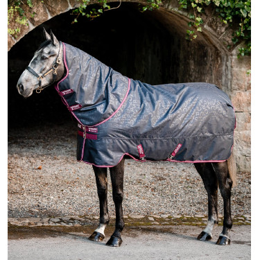 Horseware Amigo Hero Ripstop Plus deken met halsdeel 0g HW-print marineblauw