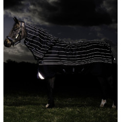 Horseware Amigo Bravo 12 Reflectech Plus 250g deken Zwart / reflecterend Horseware Amigo Bravo 12 Reflectech Plus 250g deken Zwart / reflecterend