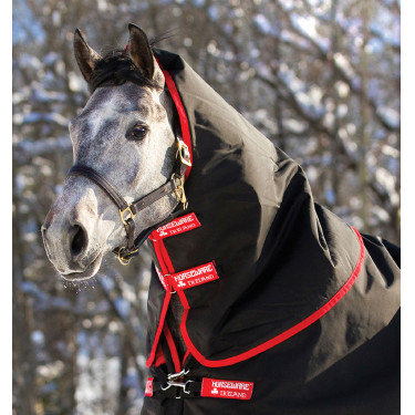 Halsstuk Horseware 250g voor deken Rambo Supreme 1680D Zwart / rood Halsstuk Horseware 250g voor deken Rambo Supreme 1680D Zwart / rood