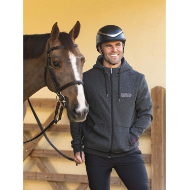 Heren fleece-hoodie met rits LeMieux Heren fleece-hoodie met rits LeMieux