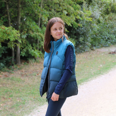 Doudoune sans manches Equithème Lina femme Turquoise