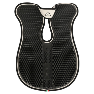 Acavallo schokdemper met schoftuitsparing, traagschuim, achterste verhoger Wit