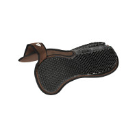 Acavallo schokdemper met schoftuitsparing, traagschuim, achterste verhoger Bruin Acavallo schokdemper met schoftuitsparing, traagschuim, achterste verhoger Bruin