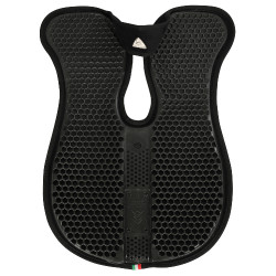 Acavallo schokdemper met schoftuitsparing, traagschuim, achterste verhoger Zwart Acavallo schokdemper met schoftuitsparing, traagschuim, achterste verhoger Zwart