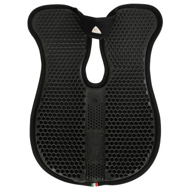 Acavallo schokdemper met schoftuitsparing, traagschuim, achterste verhoger Zwart Acavallo schokdemper met schoftuitsparing, traagschuim, achterste verhoger Zwart