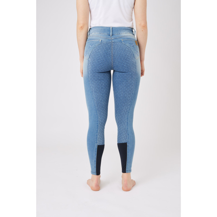 Jean Volledig siliconen zitvlak hoge taille Kaia dames Horze Jean Volledig siliconen zitvlak hoge taille Kaia dames Horze