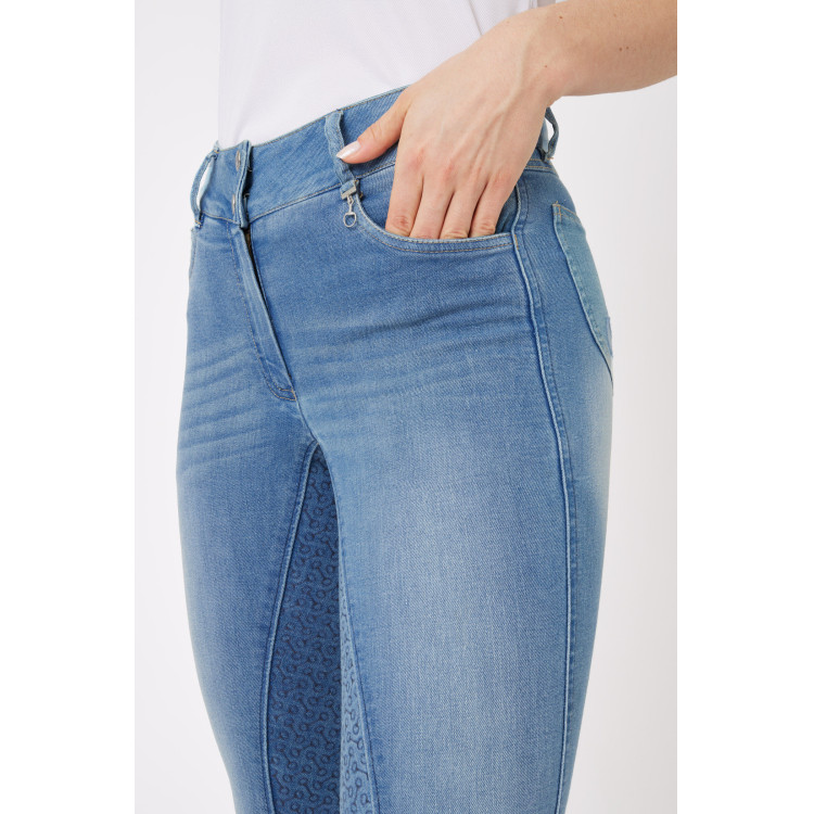 Jean Volledig siliconen zitvlak hoge taille Kaia dames Horze Jean Volledig siliconen zitvlak hoge taille Kaia dames Horze