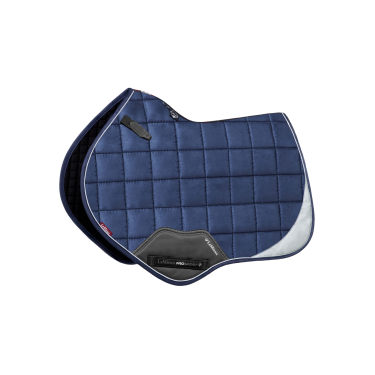 LeMieux Reflective Suede Close Contact Square Zadeldek Marineblauw