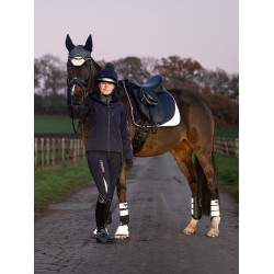 LeMieux Suede Dressage Square Reflective Marineblauw