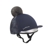 LeMieux Mini Reflective Hat Silk Marineblauw