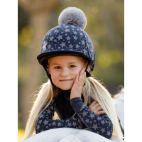 LeMieux Mini Reflective Hat Silk Marineblauw