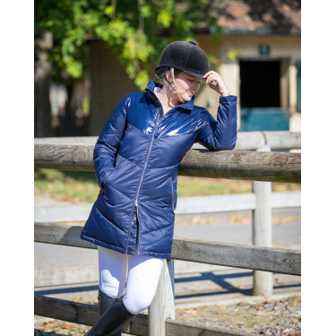 Lange donsjas GEM Tower Marineblauw