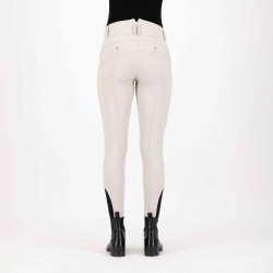 Rijbroek HV Polo Ellen Highwaist FullGrip Zinkgrijs Beige Rijbroek HV Polo Ellen Highwaist FullGrip Zinkgrijs Beige