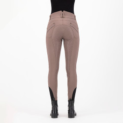 Rijbroek HV Polo Ellen Highwaist FullGrip Walnoot Beige