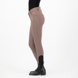 Rijbroek HV Polo Ellen Highwaist FullGrip Walnoot Beige