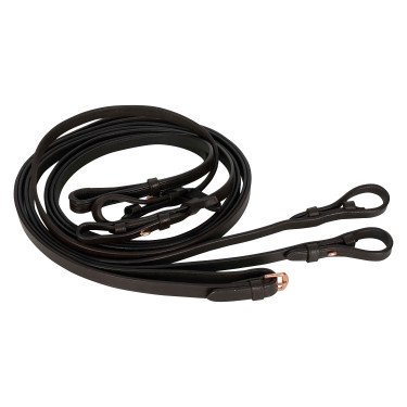 Dubbele teugels Imperial Riding Effen leer Dubbele teugels Imperial Riding Effen leer