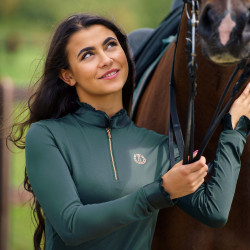 Top Imperial Riding Anna lange mouwen Diep woud Groen Top Imperial Riding Anna lange mouwen Diep woud Groen