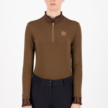 Top Imperial Riding Anna lange mouwen Macchiato Bruin