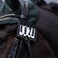 Nummerhouder voor zadeldekje Imperial Riding Show and Glow Bruin / croco bruin