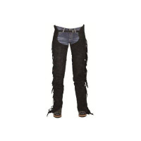 Wedstrijdchaps met franjes HKM Zwart
