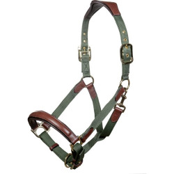 Halster Luna leer en nylon HKM