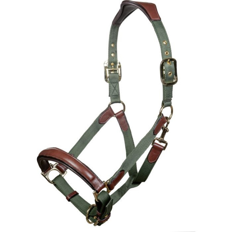 Halster Luna leer en nylon HKM