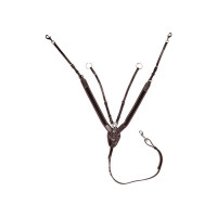 Jachtmartingaal met brede elastiek HKM Bruin