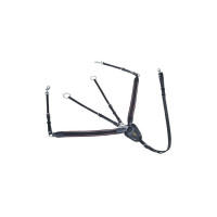 Jachtmartingaal met brede elastiek HKM Zwart