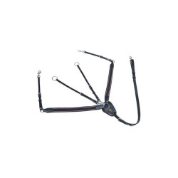 Jachtmartingaal met brede elastiek HKM Zwart