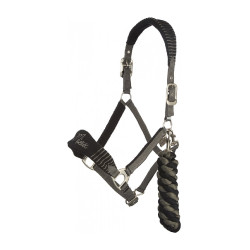 Halster en longe Lemieux Vogue Zwart / grijs Halster en longe Lemieux Vogue Zwart / grijs