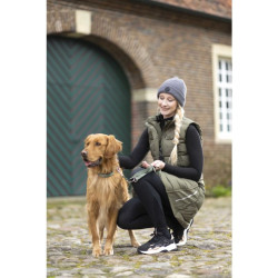 Lange mouwloze donsjas Misty HKM Kaki Groen